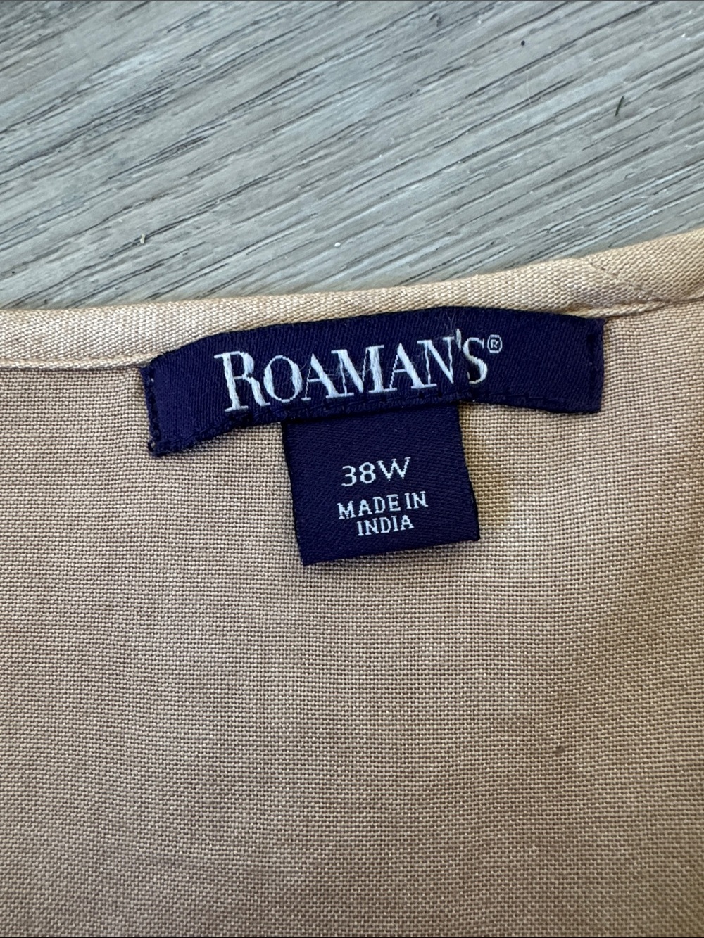 Roaman’s Light Beige Button-Front Tunic - Picture 8 of 10
